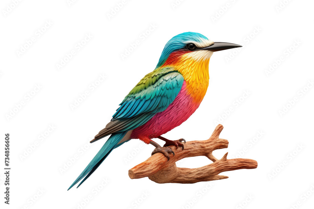 Realistic Bird Figures for Kids Isolated On Transparent Background