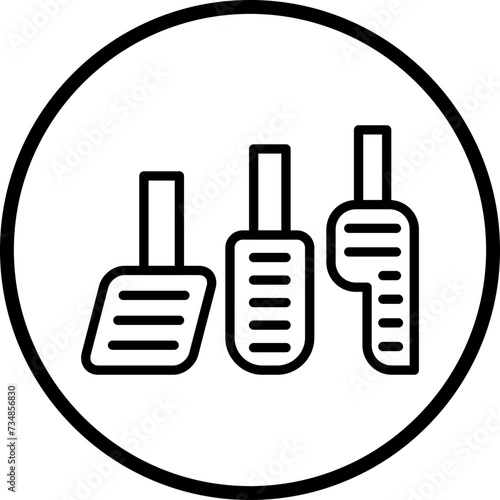 Car Pedal Icon Style