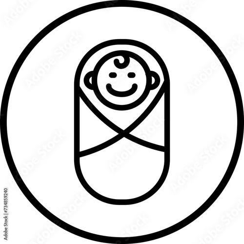 Newborn Baby Icon Style