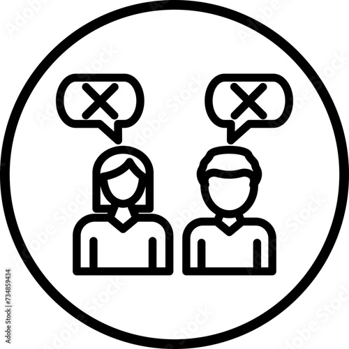 People Disagree Icon Style