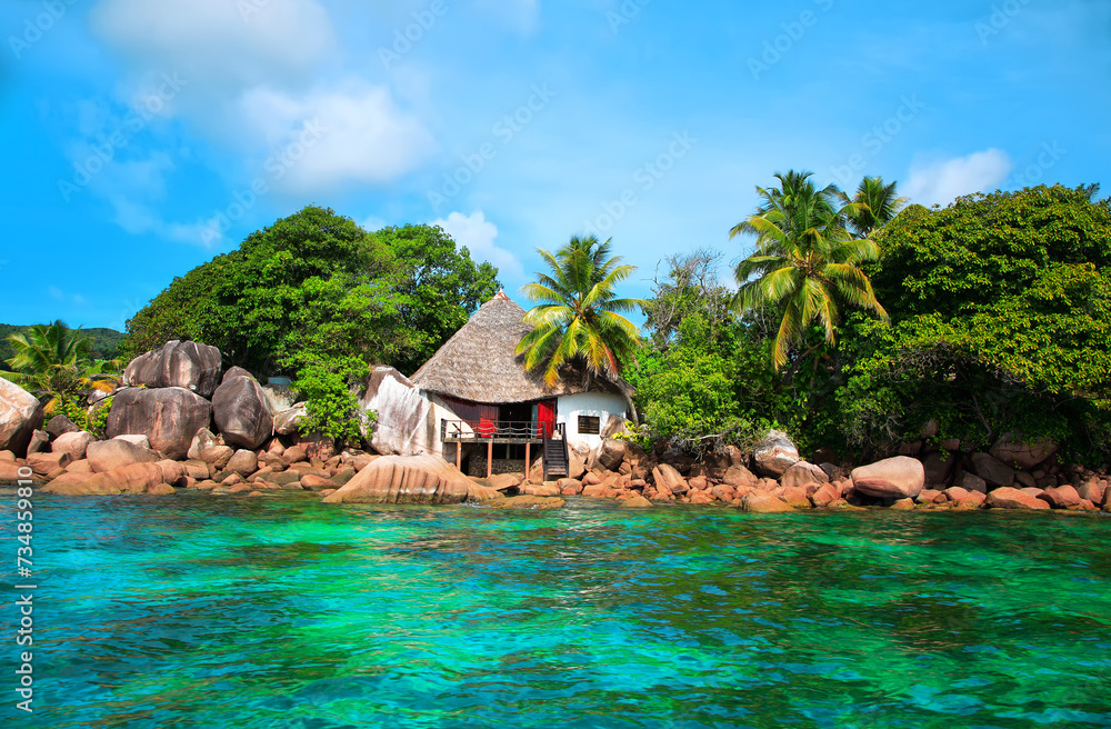 Island Chauve Souris, Island Praslin, Republic of Seychelles, Africa.