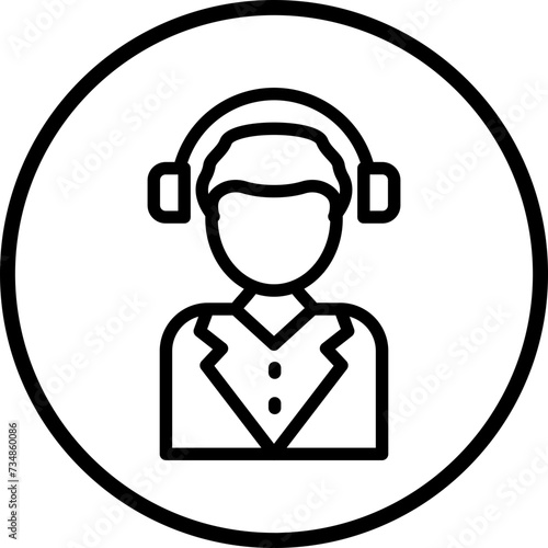 Listening Music Icon Style