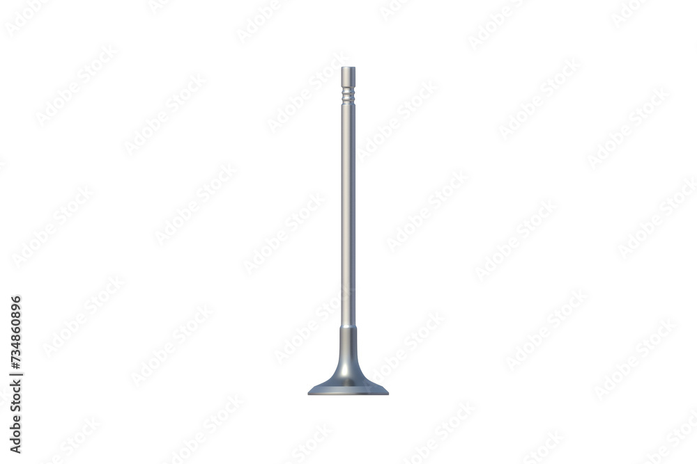 Engine valve isolated on white background. Top view. 3d render Engine valve isolated on white background. Top view. 3d render