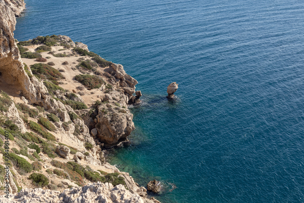 Unusual piece of rock in the sea (Loutraki-Perachora, Greece)