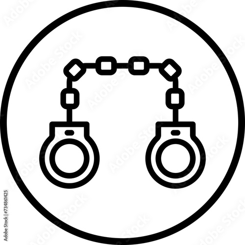 Handcuffs Icon Style
