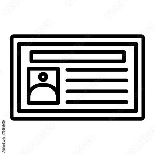 Driving License line icon