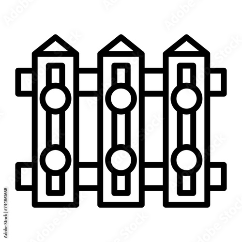 Fence line icon