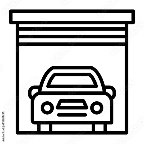 Garage line icon