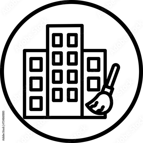 Hotel Cleaning Icon Style