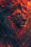 Majestic lion. Stunning artistic portrait