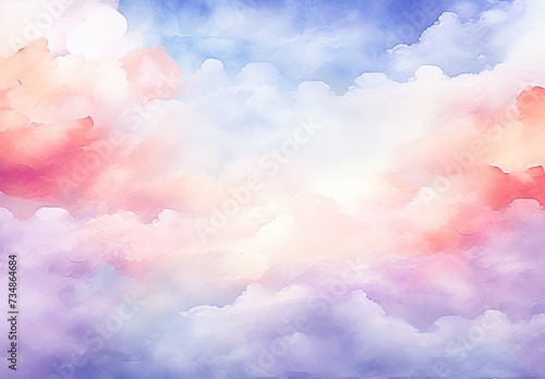 A beautiful cloud background, pastel and watercolor background