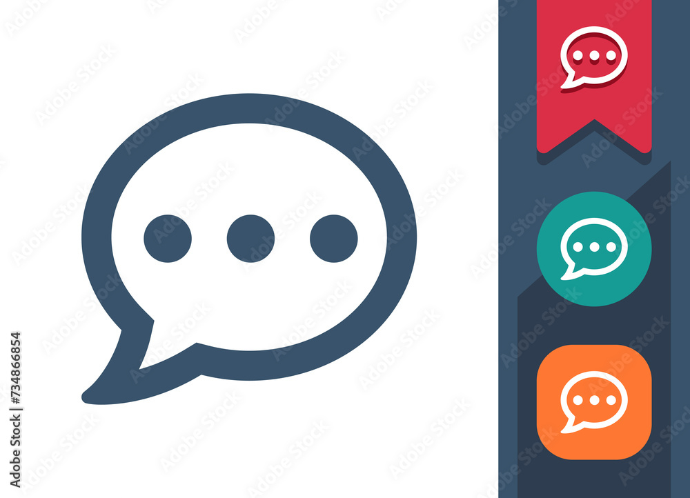 Chat Bubble Icon. Speech Bubble, Comment, Message Chat Bubble Icon. Speech Bubble, Comment, Message