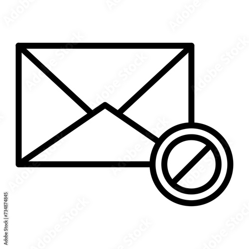 Forbidden line icon
