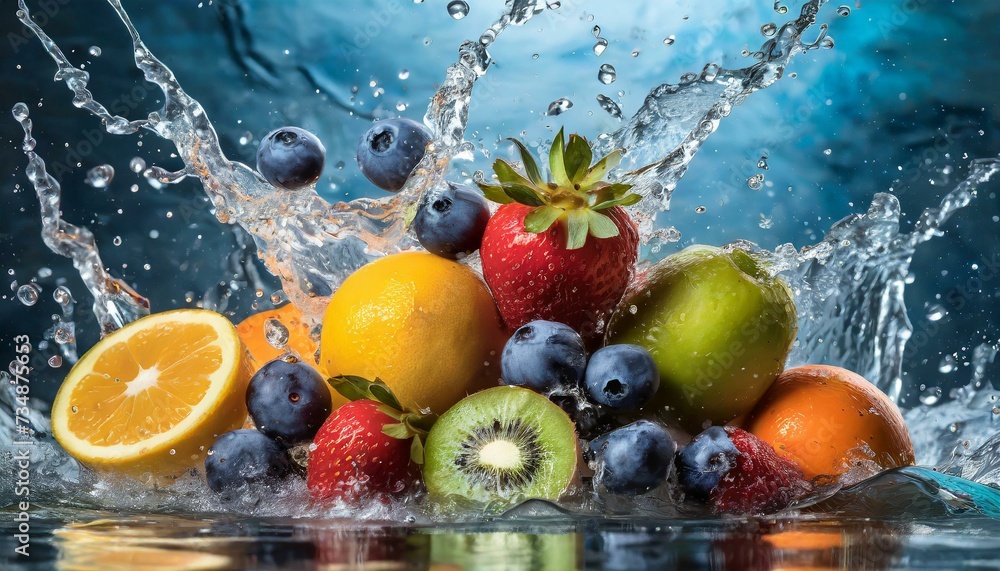 fresh fruits in water fresh fruits in water