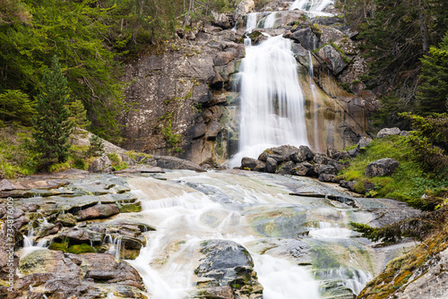 Pont d'Espagne waterfall. Cauterets Valley, Pyrenees National Park, France. photo