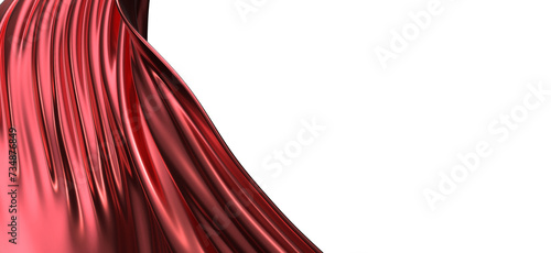 Flowing red cloth backgroun...