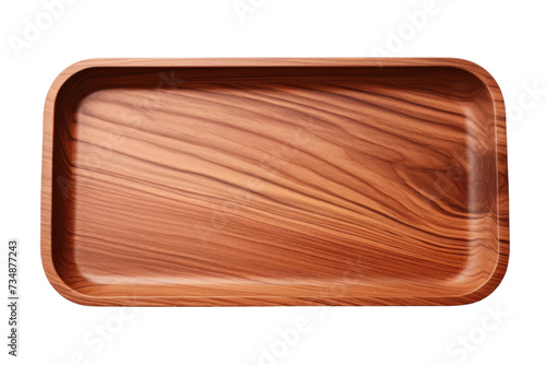 Wooden Tray Design Isolated On Transparent Background