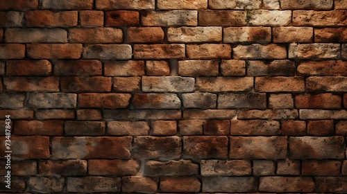 AI generated illustration of a red brick wall
