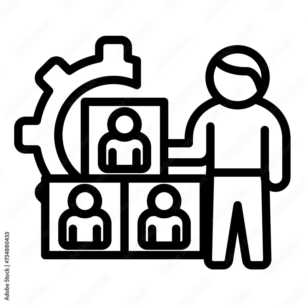 Fototapeta premium Team Builder Icon
