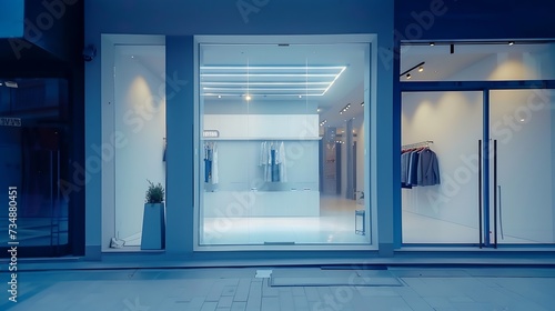 modern fashion shop storefront and showcase : Generative AI photo