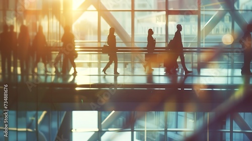 Wallpaper Mural Group of Business People in Office Building : Generative AI Torontodigital.ca