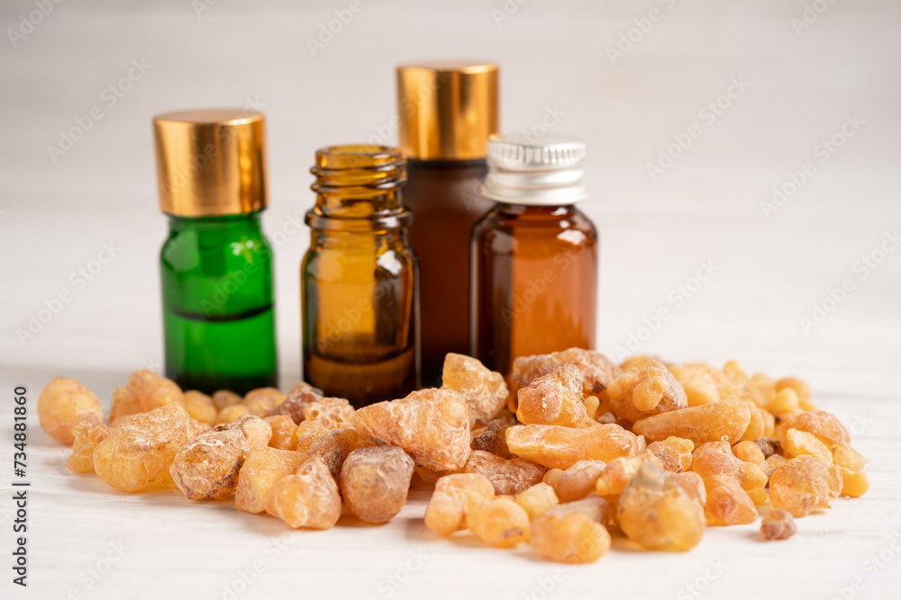 Frankincense or olibanum aromatic resin isolated on white background used in incense and perfumes. Frankincense or olibanum aromatic resin isolated on white background used in incense and perfumes.