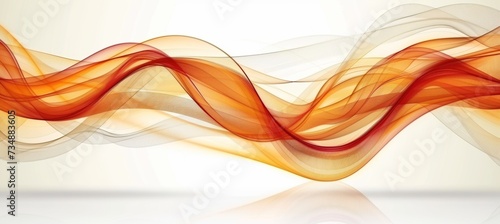 Abstract red and orange soft waves flowing design background modern digital art concept