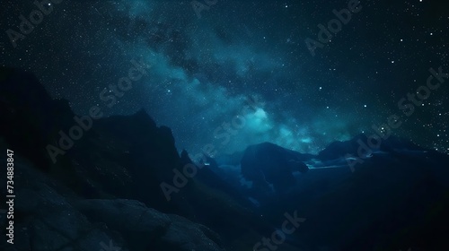 Milky Way and Sars night sky background : Generative AI © Generative AI
