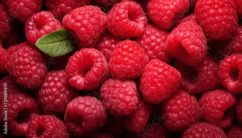 Background with Raspberries.