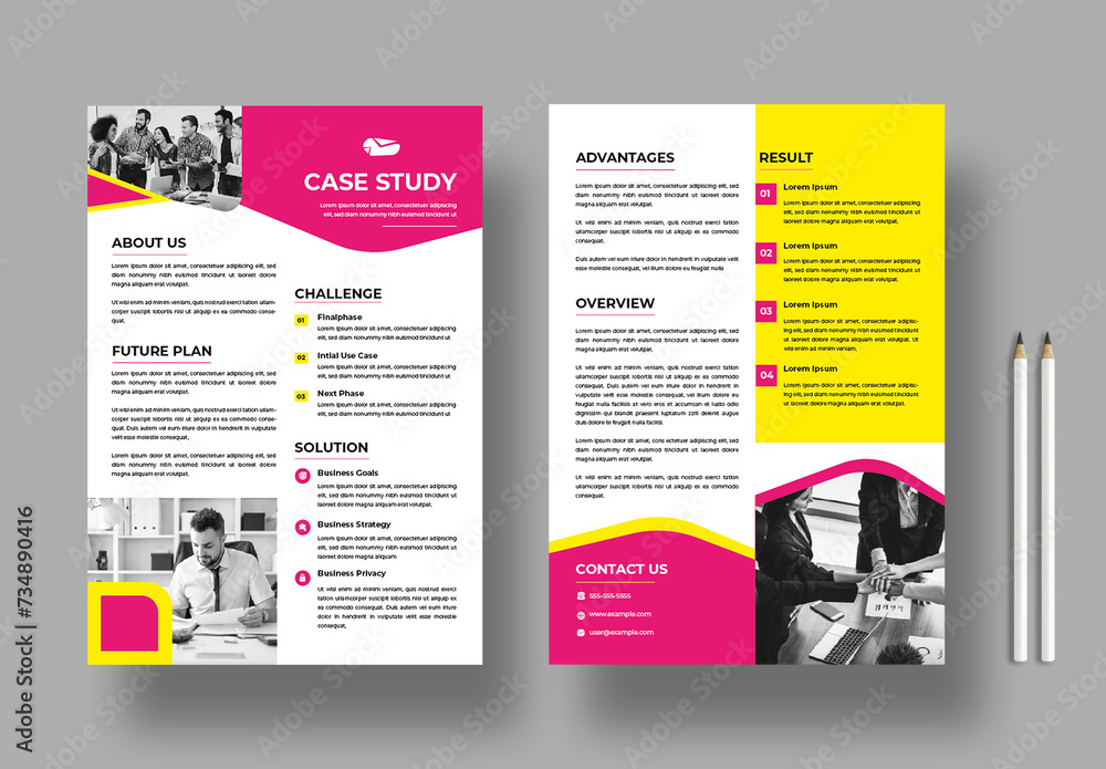 Business Case Study Design Layout Stock Template | Adobe Stock