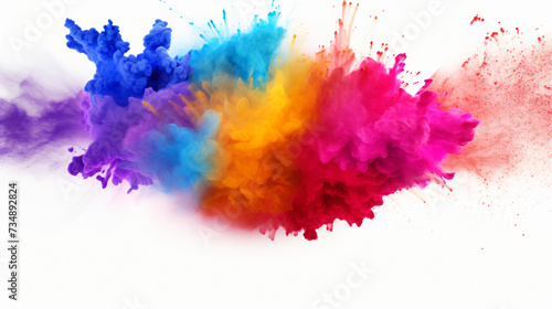 A colorful explosion of powder