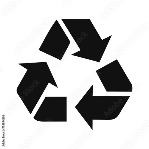 Recycling icon. Isolated recycling symbols