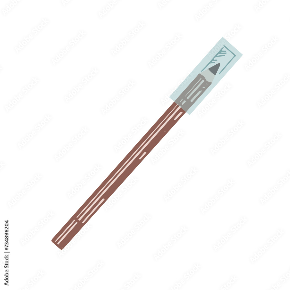 Hand-drawn pencil for eyes, eyebrows, lips, beauty cosmetic element, self care. Useful for beauty salon, cosmetic store, makeup. Colored flat style. Hand-drawn pencil for eyes, eyebrows, lips, beauty cosmetic element, self care. Useful for beauty salon, cosmetic store, makeup. Colored flat style.
