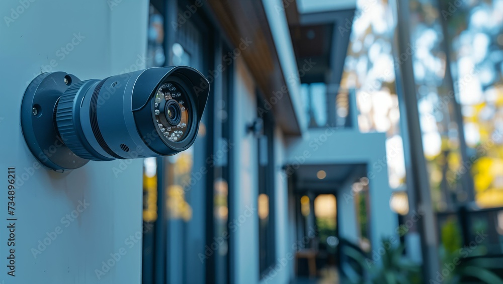 CCTV is installed outside the house, security system CCTV is installed outside the house, security system