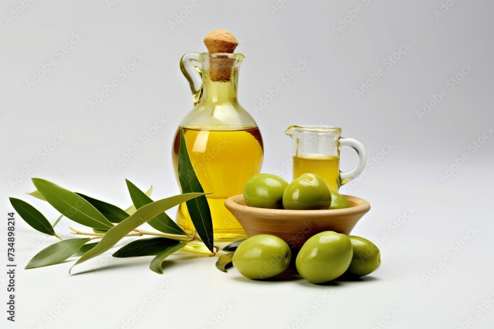 glass bottle of olive oil with olive photography concept on studio background glass bottle of olive oil with olive photography concept on studio background