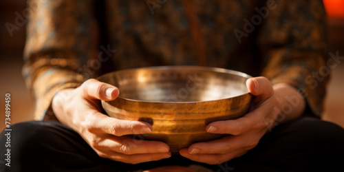 Bowl in the hands of prayer