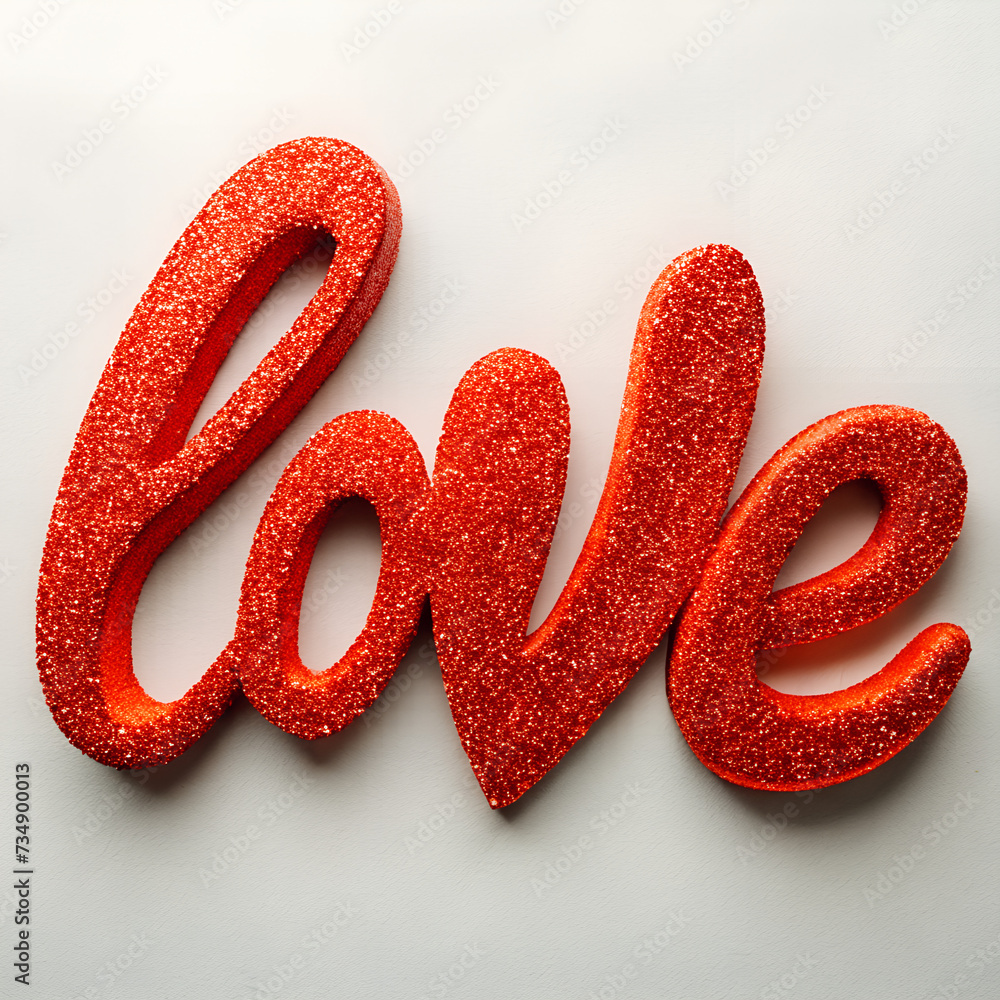 Red plactic glitter lettering love. Perfect for card, fabric, tags, invitation, printing, wrapping. Red plactic glitter lettering love. Perfect for card, fabric, tags, invitation, printing, wrapping.