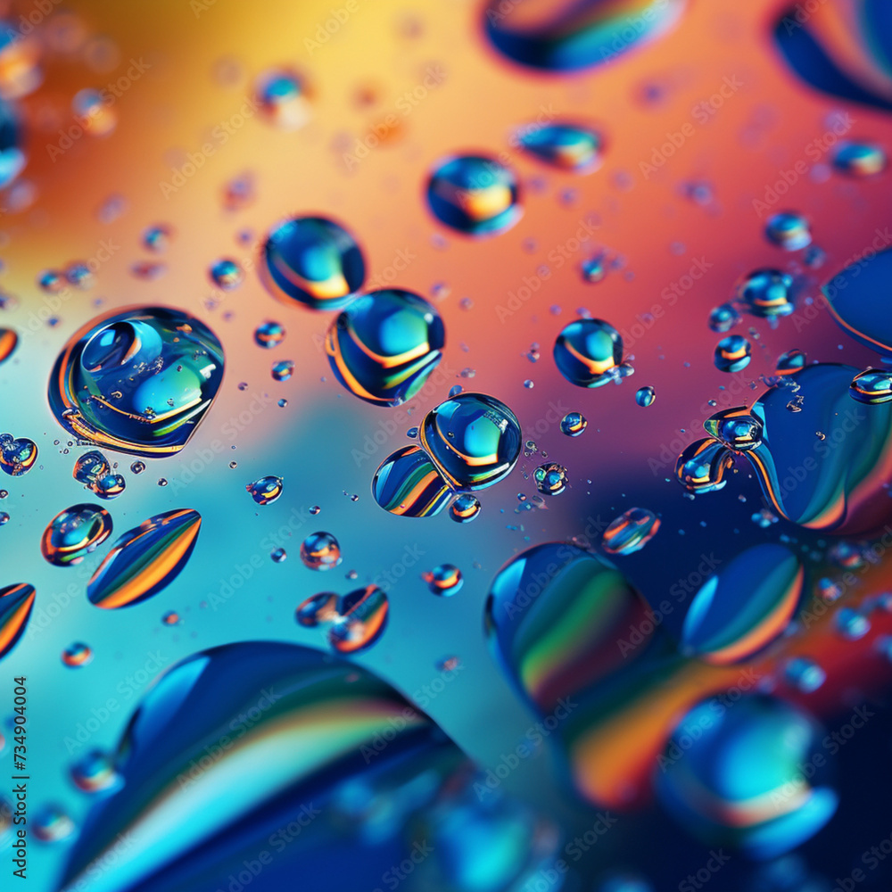 water drops on colorful background water drops on colorful background