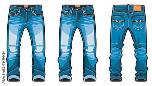 Vector de unos pantalones vaqueros
