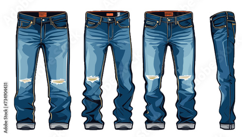 Vector de unos pantalones vaqueros