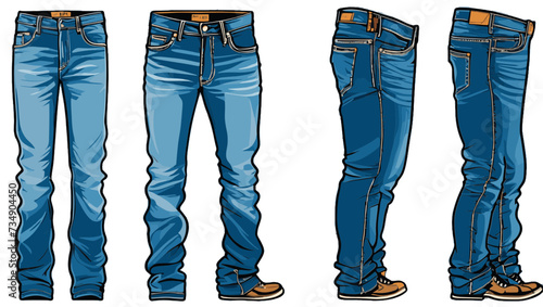 Vector de unos pantalones vaqueros