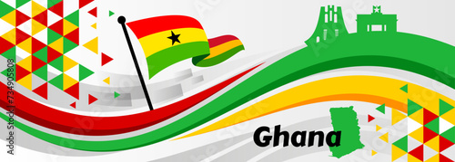 Ghana Independence Day Banner, background, March 6