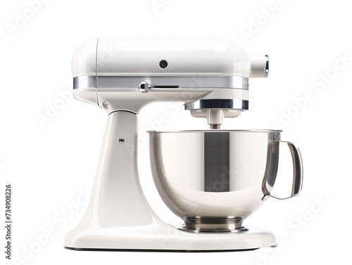 a white mixer with a bowl