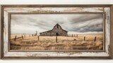 distressed barn wood frame