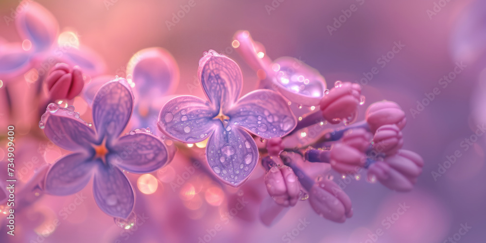 Close-up shot of beautiful purple lilac flower blossoming in a garden on sunny day. Syringa blooming in nature, vivid colorful background. Close-up shot of beautiful purple lilac flower blossoming in a garden on sunny day. Syringa blooming in nature, vivid colorful background.