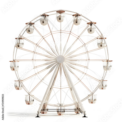 Ferris wheel isolated on white background