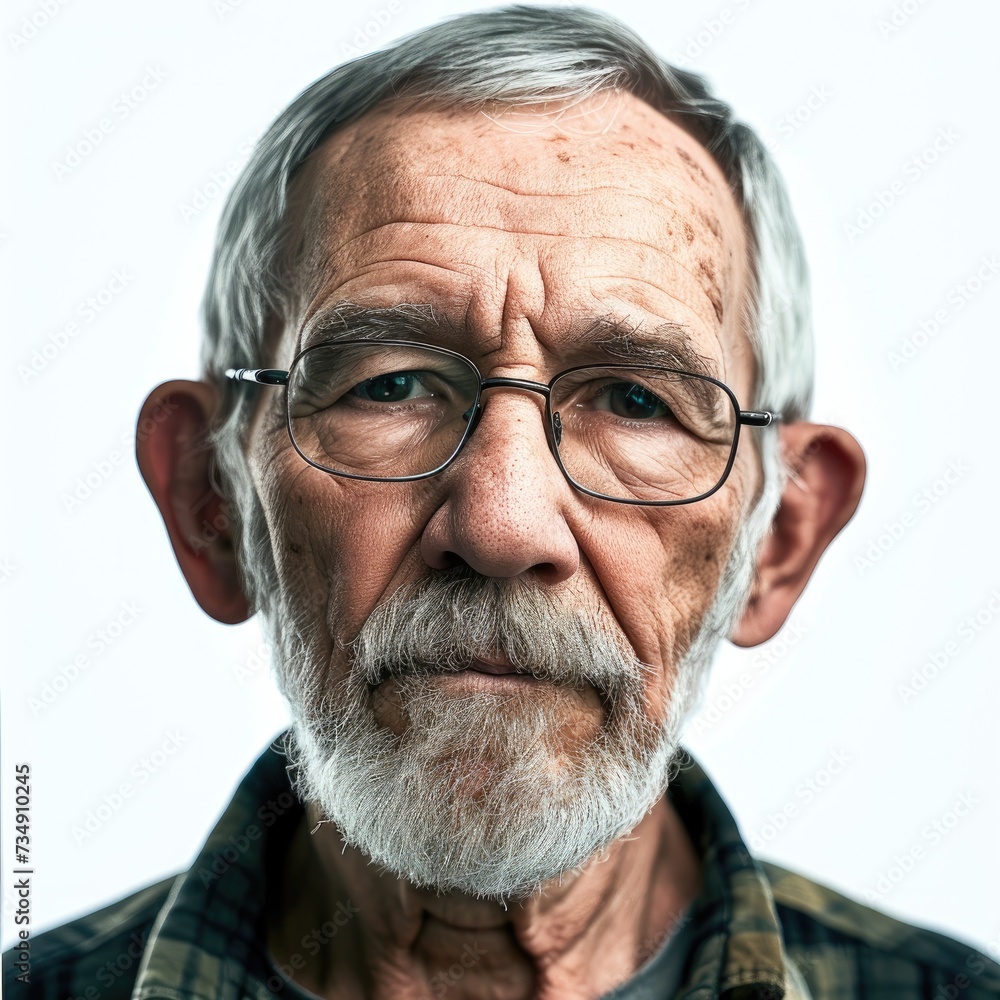 An image of an older man with glasses and a beard, looking directly at the camera. An image of an older man with glasses and a beard, looking directly at the camera.