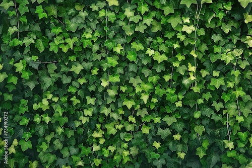 Wallpaper Mural Lush greenery of ivy leaves perfect as background for various applications dense foliage with rich texture and intricate pattern creates wall of vibrant green Torontodigital.ca