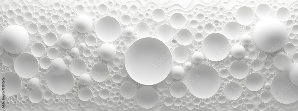 3d abstract background with white bubbles