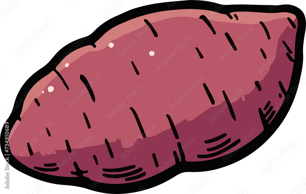 Sweet potato illustration artificial intelligence generation Sweet potato illustration artificial intelligence generation